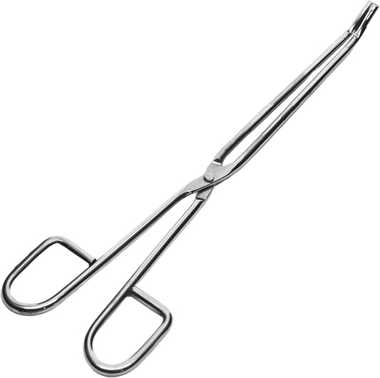 Crucible Tong Straight Bow Iron Chrome plated [set of 12 pcs]