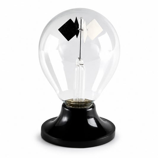 Clear Glass Radiometer on Black Base
