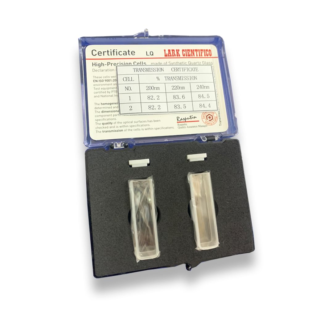 Lark LAQ-104 Quartz Cuvette Transparent Side (2 Side Transparent) (Set Of 2 Pieces),(Path Length-10 Mm),(Capacity: 3.5 Ml)