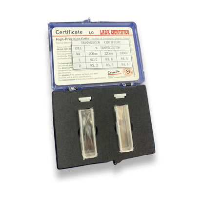 Lark LAQ-104 Quartz Cuvette Transparent Side (2 Side Transparent) (Set Of 2 Pieces),(Path Length-10 Mm),(Capacity: 3.5 Ml)
