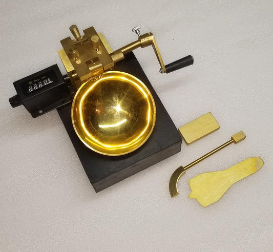 Casagrande Method Liquid Limit Apparatus for Soil Testing - Includes Brass Cup, Mechanical Counter & Grooving Tool, Geotechnical Engineering Lab Equipment (Manual Type)