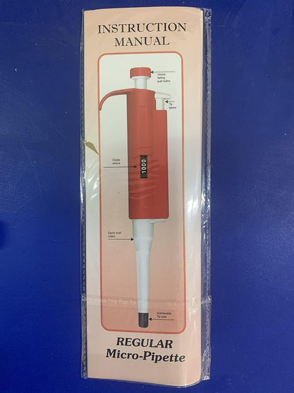 Variable volume MicroPipette Kit: 3 pipettes (0.5-10ul; 10-100ul; 100-1000ul), Autoclavable with calibration report  M Point 5